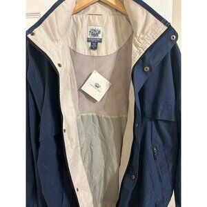 Chestnut Hill Mens XL Navy Blue Jacket Water-Repellent Nylon Windbreaker